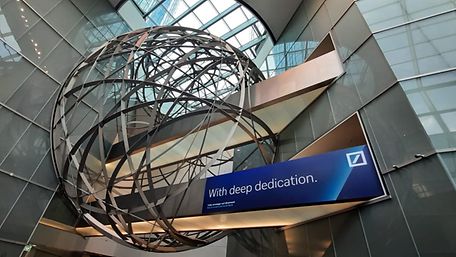 Auftaktveranstaltung Cross Company Mentoring April 2025, Foyer der Gastgeberin Deutsche Bank